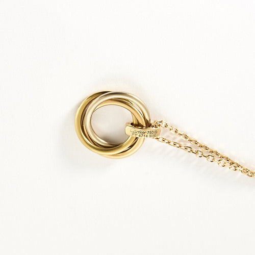 Collier CARTIER - TRINITY - Collier en or rose, pendentif trois ors et diamants 58 Facettes PAL3433