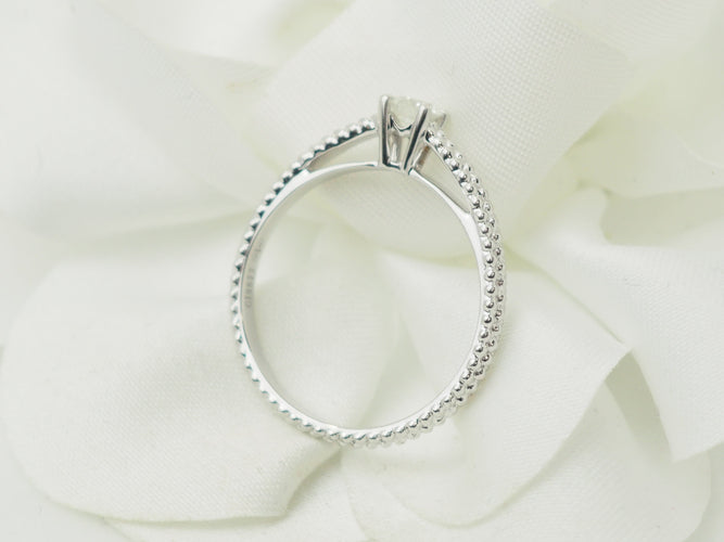 Bague 54 Bague solitaire Mauboussin "Fan du premier jour" en or blanc et diamant 58 Facettes 33608