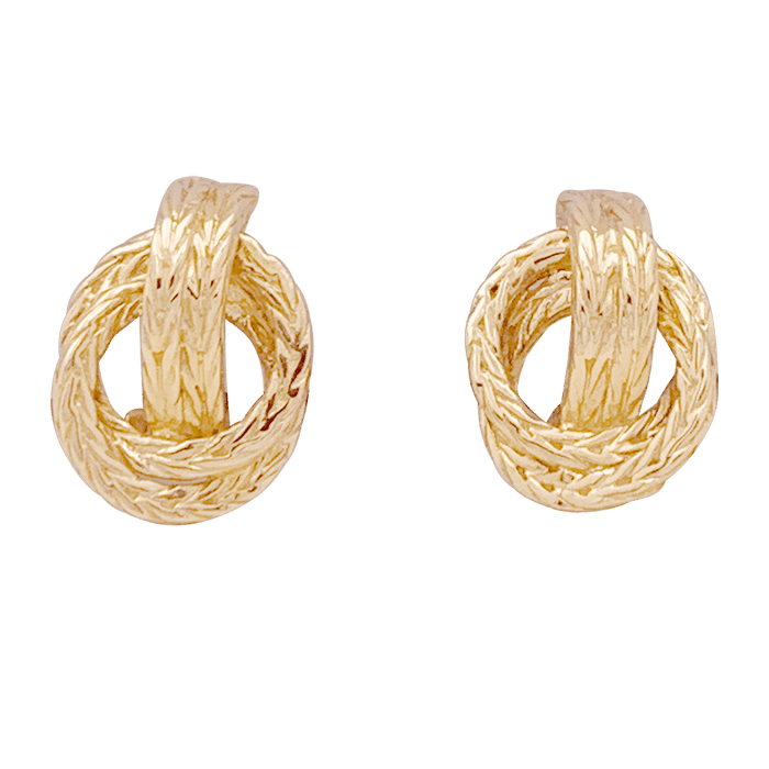 Boucles d'oreilles Hermès, "Noeuds marins", en or jaune.