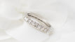 Bague 50 Alliance américaine en or blanc et diamants 1.12ct 58 Facettes 30903