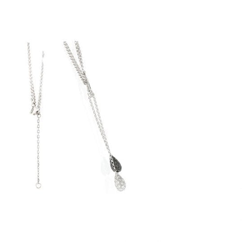 Collier Collier Diamants Noirs Blancs 58 Facettes 4152