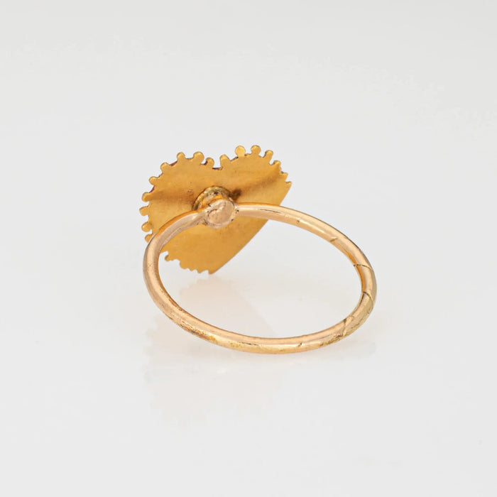 Bague de conversion victorienne émail et or jaune