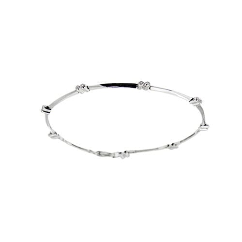 Bracelet Bracelet segmenté en or blanc avec diamants 58 Facettes 23296