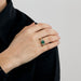 Ring 51 Emerald & brilliant yellow gold ring 58 Facettes 2274279
