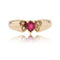 Bague 49 Bague moderne or jaune rubis diamants 58 Facettes 17-024C