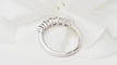 Bague 53.5 Demi alliance en or blanc et diamants 0.60ct 58 Facettes 31384