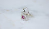 Bague 61 Bague Arabesque Rubis Birman et Diamants sur Or Blanc 58 Facettes
