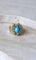 Bague 52.5 Bague Cocktail Turquoise et Diamants Or jaune 58 Facettes
