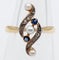 Bague 50 Bague marquise antique or et platine perles, diamants et saphirs 58 Facettes A04421