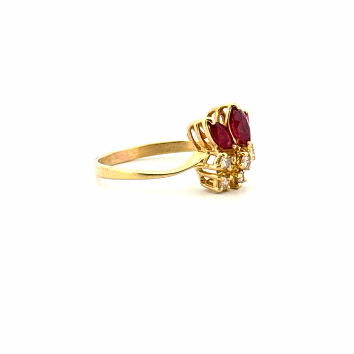 Bague 58 Bague Or jaune rubis et diamants 58 Facettes 67-GS38371-12