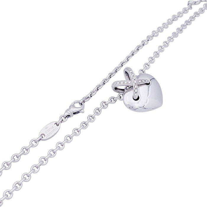 Collier Collier Chaumet, "Coeur Liens", or blanc et diamants. 58 Facettes 33712