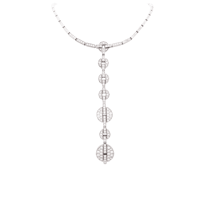 Collier Collier Haute Joaillerie Cartier "Himalia" or blanc, diamants. 58 Facettes 34325