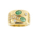 Ring Ring with emeralds and diamonds 58 Facettes 34295