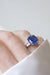 Bague 54 Bague Saphir Ceylan 7.94 Cts et diamants sur or blanc 58 Facettes