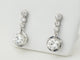 Boucles d'oreilles Paire de dormeuses anciennes en or blanc et diamants 58 Facettes 32108