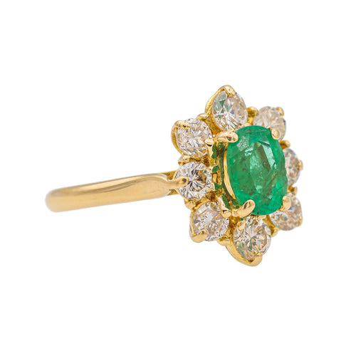 Bague 52 Bague Pompadour Or jaune Emeraude 58 Facettes 3753143RV