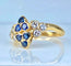 Mauboussin - Bague en or jaune 18 carats et saphirs et diamants