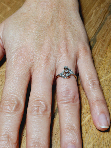 Bague 56.5 Bague en or et diamants Napoléon III 58 Facettes