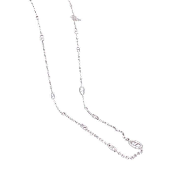 Collier Sautoir Hermès,"Farandole", argent. 58 Facettes 34121