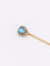 Broche Epingle ancienne or jaune turquoise diamants 58 Facettes 1115.3