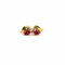 Boucles d'oreilles Puces D'oreilles or jaune et rubis 58 Facettes 2-BOF1-GS34788-6