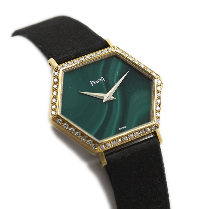 Montre PIAGET - Montre limelight or jaune, malachite et diamants 58 Facettes 54087