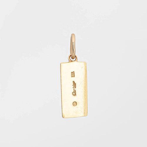 Pendentif vintage Cartier 1/4 oz Gold Bar Lingot Pendentif Charme 18k Or Jaune Années 1970 58 Facettes G13371