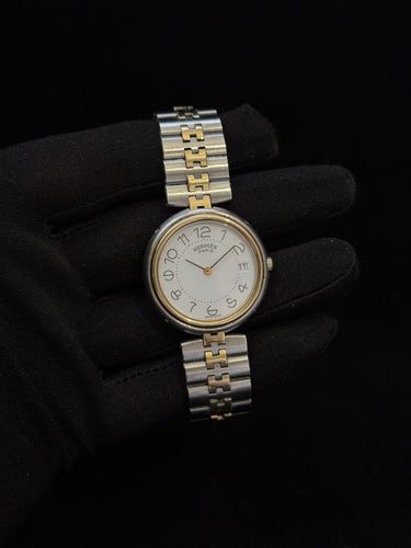 Montre HERMÈS - Montre Clipper – Or/Acier – Bracelet Hermès – Vintage 58 Facettes