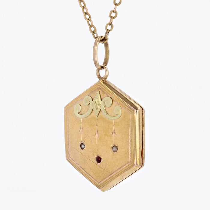 Pendentif Pendentif médaillon ancien hexagonal 58 Facettes 24-343