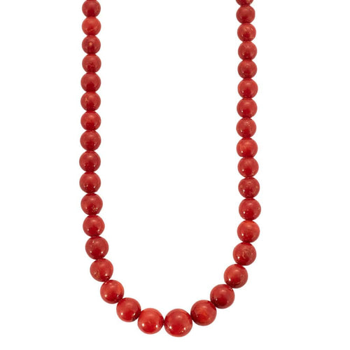 Collier Collier boules de corail rouge 58 Facettes