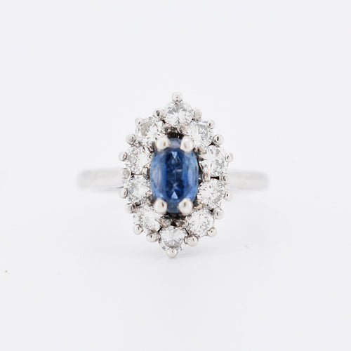 Bague Or Saphir Diamants