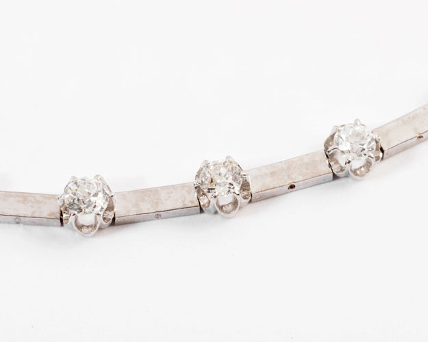 Collier collier en diamant et or gris des 1960 58 Facettes 1