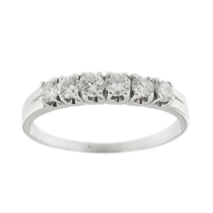 Bague 59 Bague en or blanc avec diamants 58 Facettes 33630