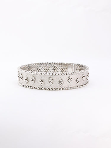 Bracelet Bracelet maille polonaise or blanc 58 Facettes 1152.3