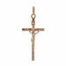 Rose gold cross pendant with Christ 58 Facettes CVP106