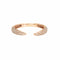 Bague Bague griffe ouverte pavée en or rose 14k et diamants 58 Facettes G14197