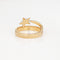 Bague Bague étoile filante vintage en or jaune 14 carats, taille 4, bijoux fins célestes 58 Facettes G14046