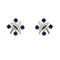 Boucles d'oreilles Tiffany & Co. - Boucles d'oreilles en platine serties de saphirs 58 Facettes 38212