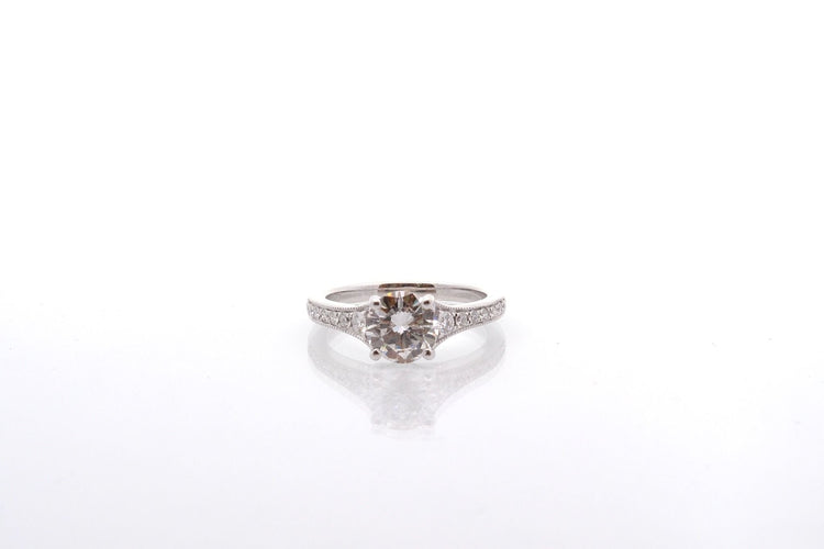 Bague 52 Bague diamant de 1,26cts G SI2 58 Facettes 27142-27073