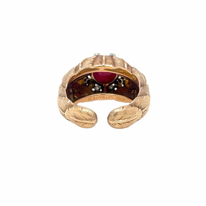 Bague 55 Bague en or et diamants rubis Mario Buccellati 58 Facettes