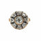Bague Ensemble bague et boucles d'oreilles victoriennes en or et argent avec diamants 58 Facettes