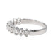 Bague 55 Bague Demi alliance Or blanc Diamant 58 Facettes 3447715CN