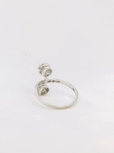 Bague 56 Bague toi et moi or blanc diamants taille ancienne 58 Facettes J190