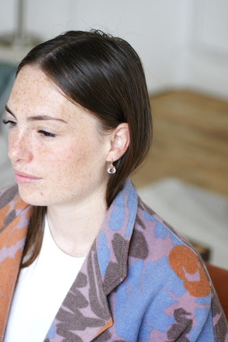 Boucles d'oreilles Boucles d'Oreilles Poissardes Rondes Améthystes sur Or Rose 58 Facettes