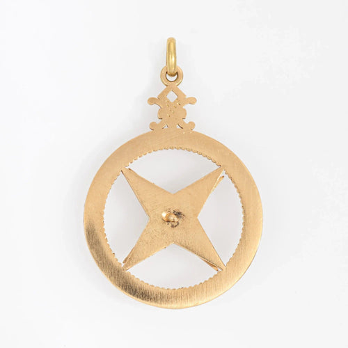 Pendentif Pendentif boussole diamant en or jaune 58 Facettes G13571