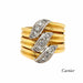 Bague 53 CARTIER - Trilium Model Diamond Gold Ring 58 Facettes