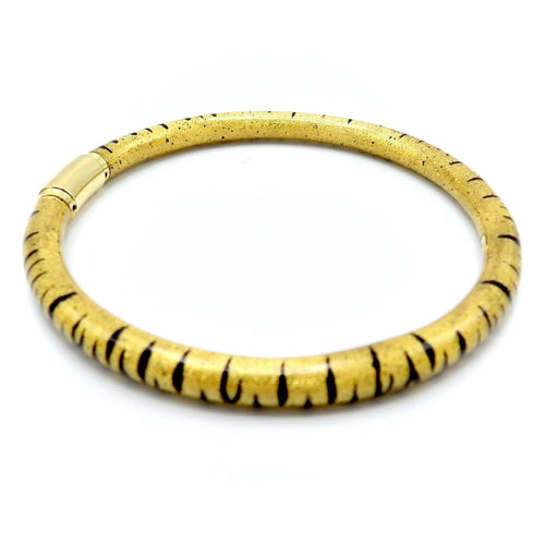 Bracelet SOHO 18K Gold Enamel Tiger Stripe Bangle Bracelet 58 Facettes
