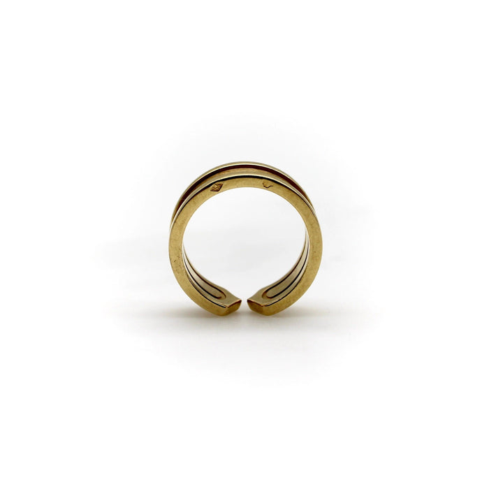 Bague 47 CARTIER - Vintage Gold Double C Ring 58 Facettes