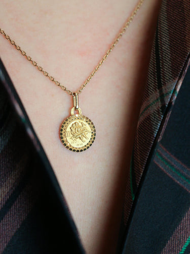 Pendentif PERROUD Pendentif vintage signe du zodiaque Gémeaux or jaune 58 Facettes 1099.25