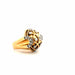 Ring 49 Yellow Gold & Diamond Tank Ball Ring 58 Facettes 32-GS29415